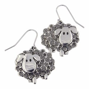 Swirly sheep earrings