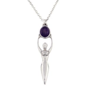 Goddess pendant with Amethyst cab