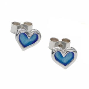 Sterling silver Kara heart stud earrings
