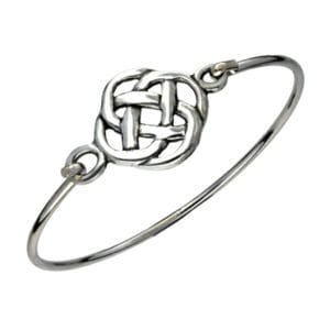 Pewter square knot clip bangle
