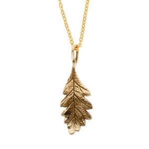 Bronze oak leaf pendant