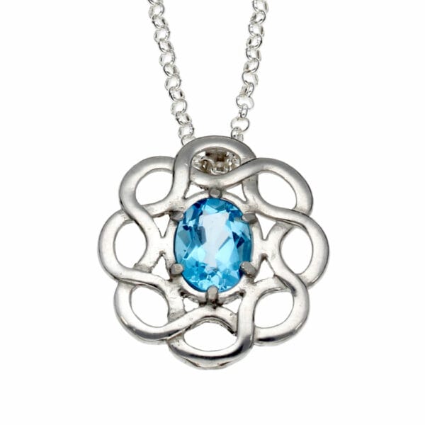 Celtic Knot pendant with topaz