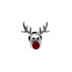 Rudolph crystal lapel pin