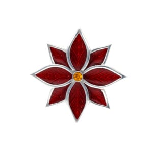 Poinsettia brooch
