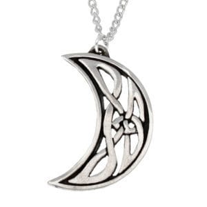 Pewter Celtic moon pendant