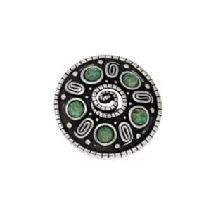 Miracle spiral shield brooch