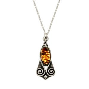 Miracle spiral pendant tiger's eye