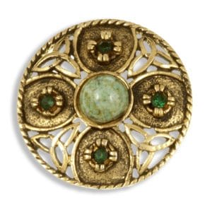 Miracle small Triscele shield brooch