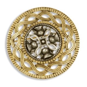 Miracle two tone Celtic thistle brooch