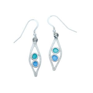 Silver Glas Mor Tamar enamelled earrings