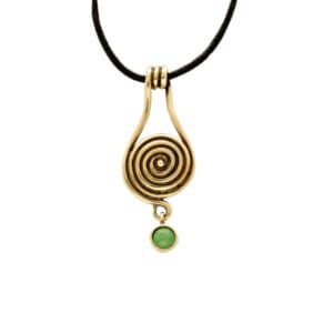 Bronze Spiral Jade pendant