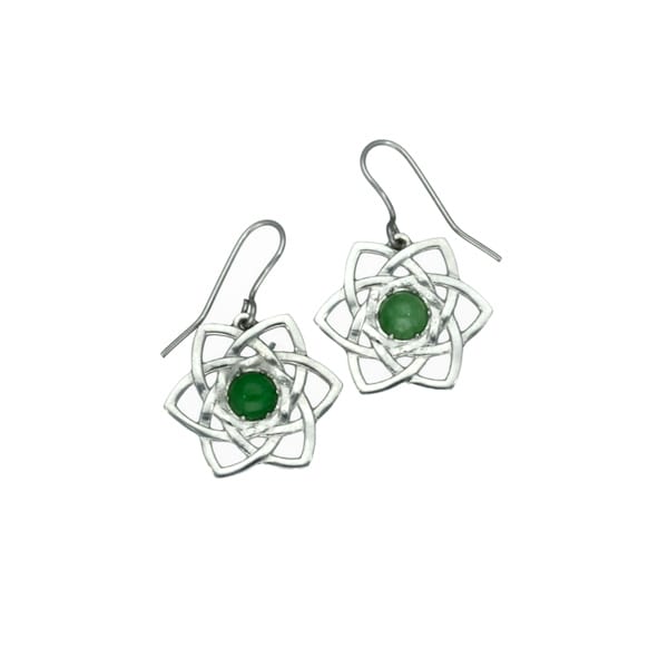 Green Bead Sterling Silver Drop Earrings –  www.shropshirejewellerydesigns.co.uk