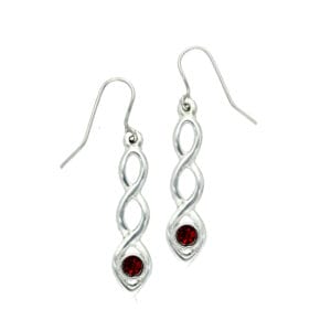 Ruby knot earrings