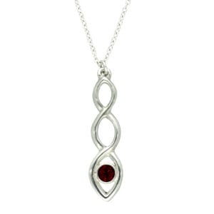 Ruby knot pendant