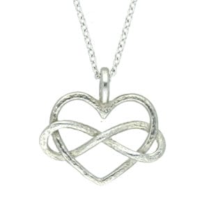 Infinity heart pendant