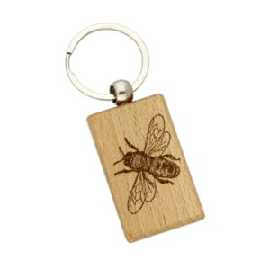 Wooden bee keyring