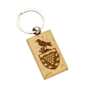 Wooden Cornish crest keyring