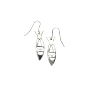 Pierced fish drop earrings