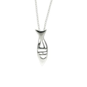 Pierced fish pendant
