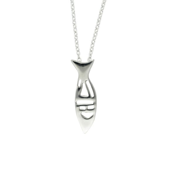 Pierced fish pendant
