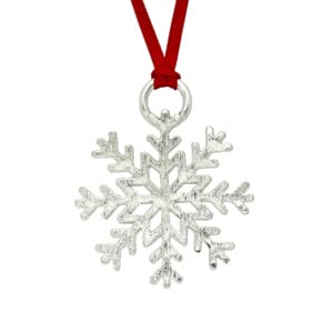Pewter snowflake Christmas decoration
